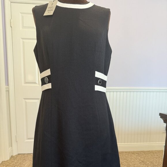 HOBB Jacquie Dress, size 8 Black /Ivory - Picture 1 of 7